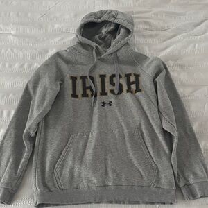 Under Armour Gray ND Irish Hoodie
